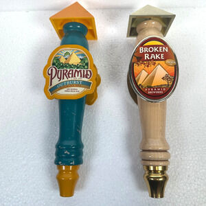 Pyramid Brewery Beer Tap Handle Pull Lot Set of 2 Used Outburst Broken Rake